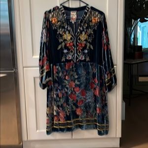 Johnny Was velvet Dress